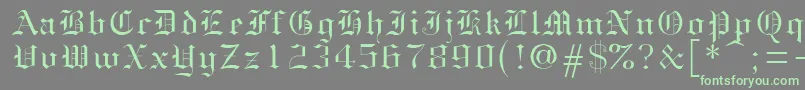 Шрифт Gothice – зелёные шрифты на сером фоне