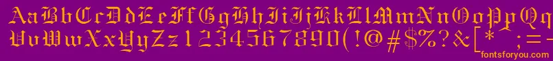 Gothice Font – Orange Fonts on Purple Background