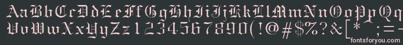 Gothice Font – Pink Fonts on Black Background