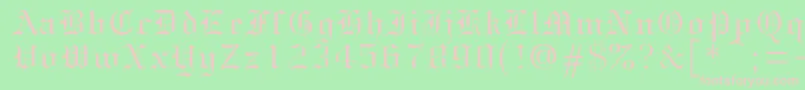 Gothice Font – Pink Fonts on Green Background