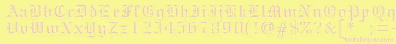 Gothice Font – Pink Fonts on Yellow Background