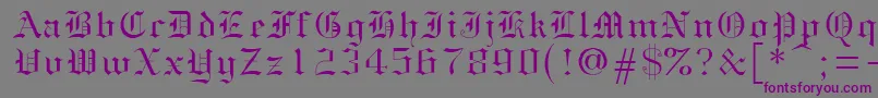 Gothice Font – Purple Fonts on Gray Background