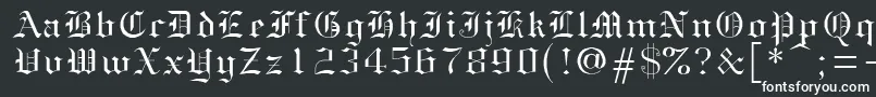 Шрифт Gothice – белые шрифты