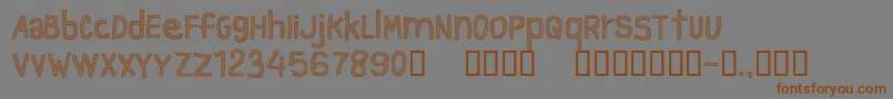 CfgraytextureRegular Font – Brown Fonts on Gray Background