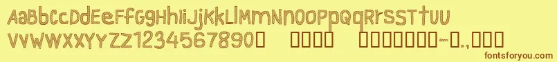 Шрифт CfgraytextureRegular – коричневые шрифты на жёлтом фоне
