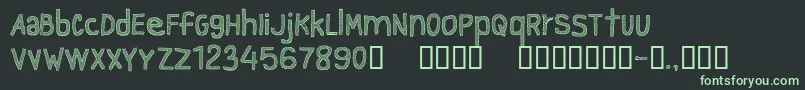 Fonte CfgraytextureRegular – fontes verdes em um fundo preto