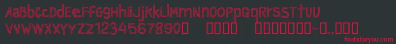 Czcionka CfgraytextureRegular – czerwone czcionki na czarnym tle