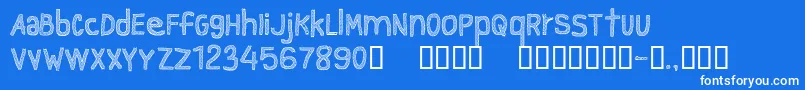 CfgraytextureRegular Font – White Fonts on Blue Background