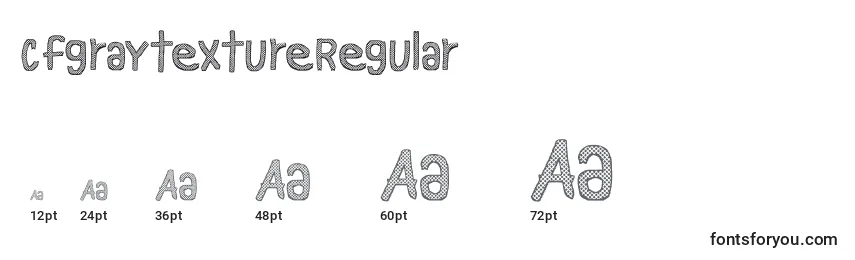 Размеры шрифта CfgraytextureRegular