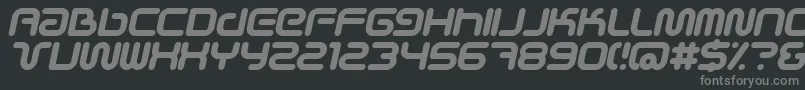 SciFiedBolditalic Font – Gray Fonts on Black Background