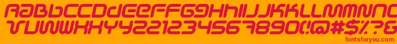 SciFiedBolditalic Font – Red Fonts on Orange Background