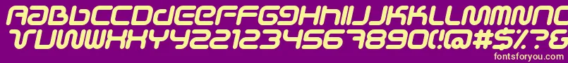 SciFiedBolditalic Font – Yellow Fonts on Purple Background