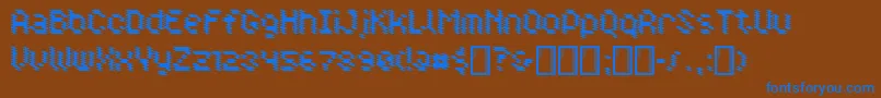 Doppler Font – Blue Fonts on Brown Background