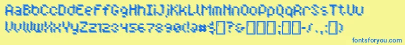 fuente Doppler – Fuentes Azules Sobre Fondo Amarillo