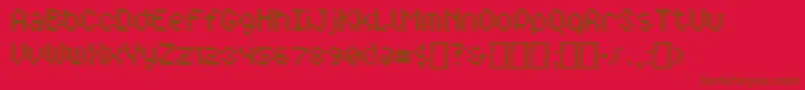 Doppler Font – Brown Fonts on Red Background
