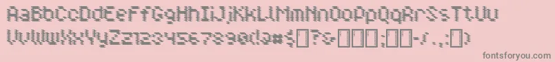 Doppler Font – Gray Fonts on Pink Background