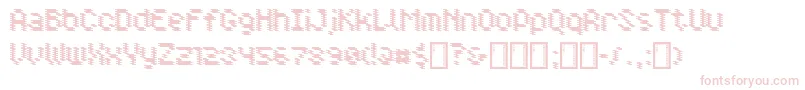 Doppler-Schriftart – Rosa Schriften auf weißem Hintergrund