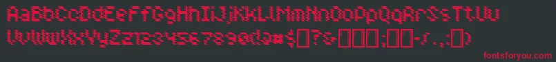 Doppler Font – Red Fonts on Black Background