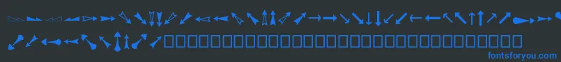 Arrowsadf Font – Blue Fonts on Black Background