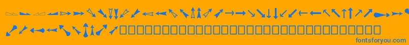 Arrowsadf Font – Blue Fonts on Orange Background