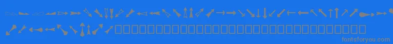 Arrowsadf Font – Gray Fonts on Blue Background