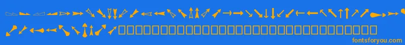 Arrowsadf Font – Orange Fonts on Blue Background