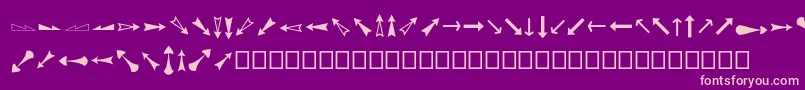 Arrowsadf Font – Pink Fonts on Purple Background