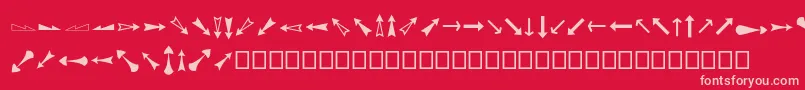 Arrowsadf Font – Pink Fonts on Red Background