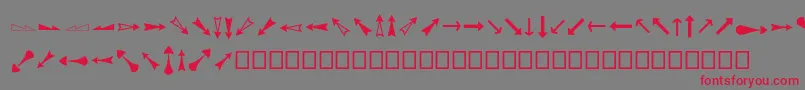 Arrowsadf Font – Red Fonts on Gray Background