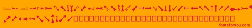 Arrowsadf Font – Red Fonts on Orange Background