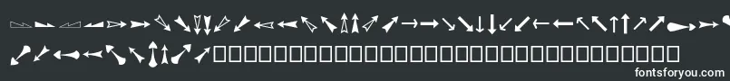 フォントArrowsadf – 白い文字