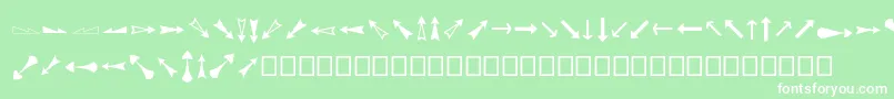 fuente Arrowsadf – Fuentes Blancas Sobre Fondo Verde