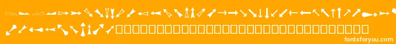 Arrowsadf Font – White Fonts on Orange Background