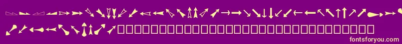 Arrowsadf Font – Yellow Fonts on Purple Background