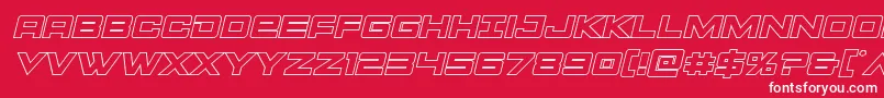 Montrocoutital Font – White Fonts on Red Background