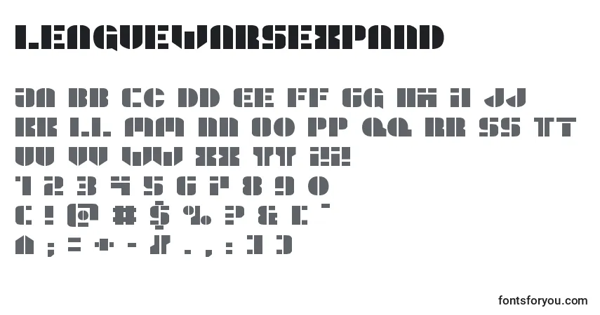 Leaguewarsexpand Font – alphabet, numbers, special characters