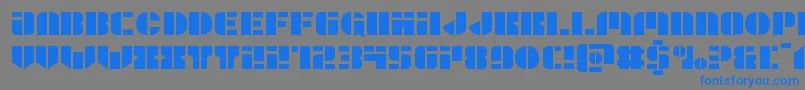 Leaguewarsexpand Font – Blue Fonts on Gray Background