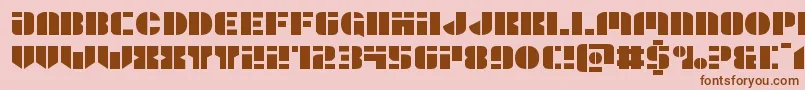 Leaguewarsexpand Font – Brown Fonts on Pink Background