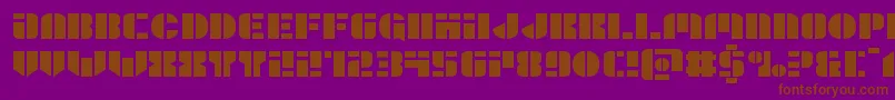 Leaguewarsexpand Font – Brown Fonts on Purple Background