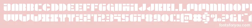 Leaguewarsexpand Font – White Fonts on Pink Background