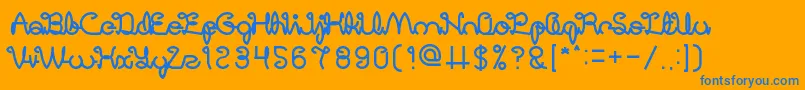 fuente DigitalHandmadeBold – Fuentes Azules Sobre Fondo Naranja