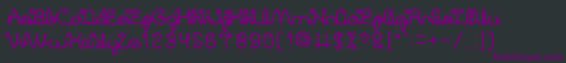 DigitalHandmadeBold Font – Purple Fonts on Black Background