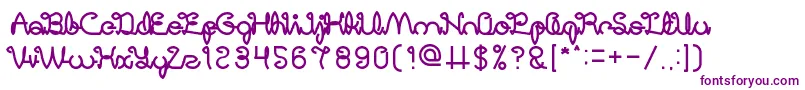 Шрифт DigitalHandmadeBold – фиолетовые шрифты