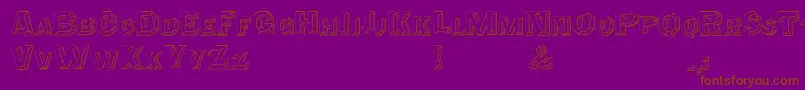 Prismatica Font – Brown Fonts on Purple Background