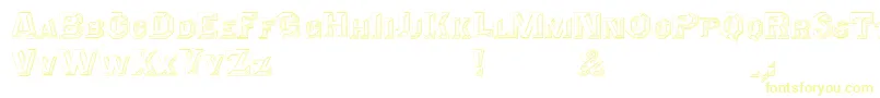 Prismatica Font – Yellow Fonts on White Background