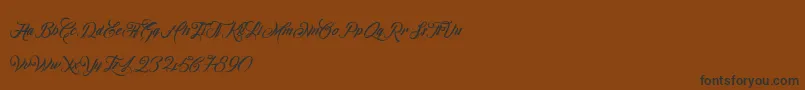 OmbelineLudolphides Font – Black Fonts on Brown Background