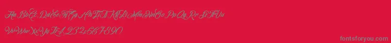OmbelineLudolphides Font – Gray Fonts on Red Background