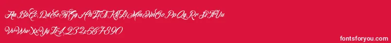 OmbelineLudolphides Font – White Fonts on Red Background