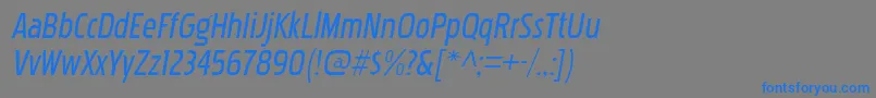 PakenhamcdrgItalic Font – Blue Fonts on Gray Background