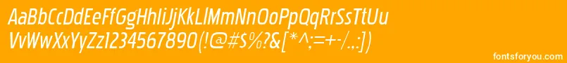 PakenhamcdrgItalic Font – White Fonts on Orange Background